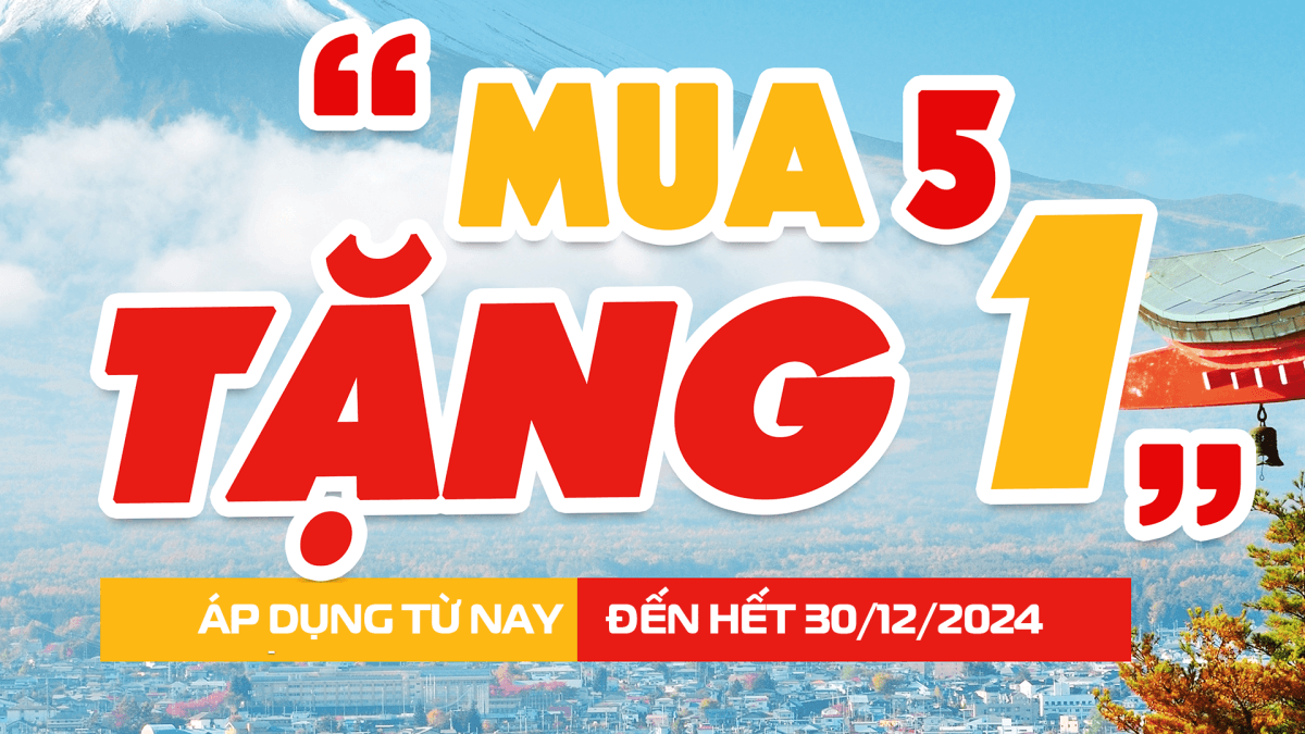 khuyến mãi mua 5 tặng 1 tại mật ong tín phát